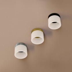 Plafón CONGO con difusor acrílico y acabado latón. Ø10cm.LED 6W|Sulion