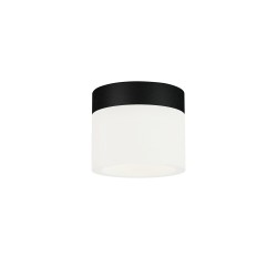 Plafón CONGO con difusor acrílico y acabado negro. Ø10cm.LED 6W|Sulion