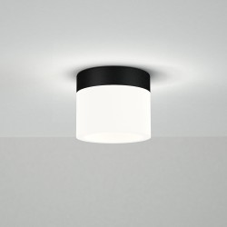 Plafón CONGO con difusor acrílico y acabado negro. Ø10cm.LED 6W|Sulion