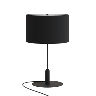 Sobremesa BASIC STYLO.Metal negro y pantalla textil negra.1xE27|Sulion