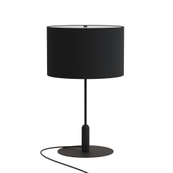 Sobremesa BASIC STYLO.Metal negro y pantalla textil negra.1xE27|Sulion