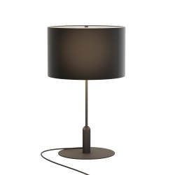 Sobremesa BASIC STYLO.Metal negro y pantalla textil negra.1xE27|Sulion