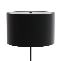 Sobremesa BASIC STYLO.Metal negro y pantalla textil negra.1xE27|Sulion