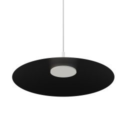 Lámpara de techo CARMEN. Metal plano acabado negro y módulo blanco. 9W