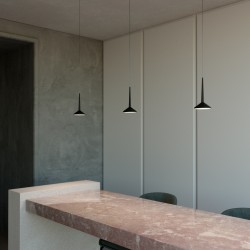 Lámpara de techo MUSA. Metal acabado negro arenado. LED 7W|Sulion