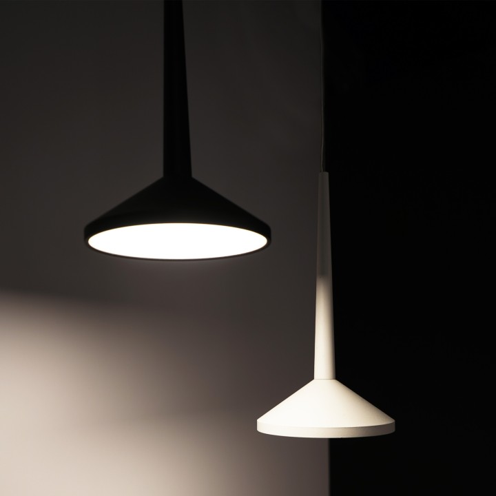 Lámpara de techo MUSA. Metal acabado negro arenado. LED 7W|Sulion