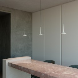 Lámpara de techo MUSA. Metal acabado blanco arenado. LED 7W|Sulion