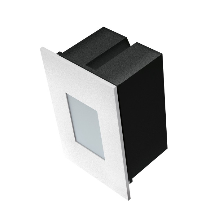 Aplique rectangular KAMAL LED 1,5W blanco mate 3000K IP65 | Sulion