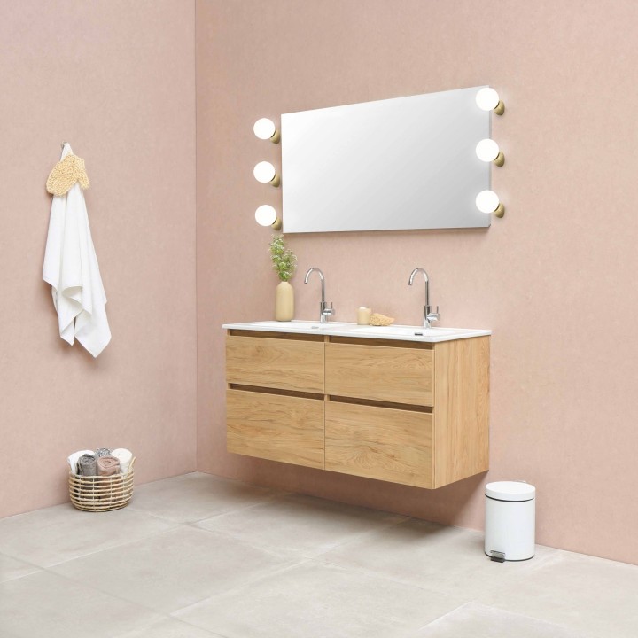 Aplique VOLGA. Metal latón satinado y bola difusor opal. 1xG9 | Sulion