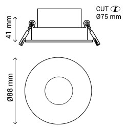 Aro redondo blanco aluminio para ARUMFIX | Sulion