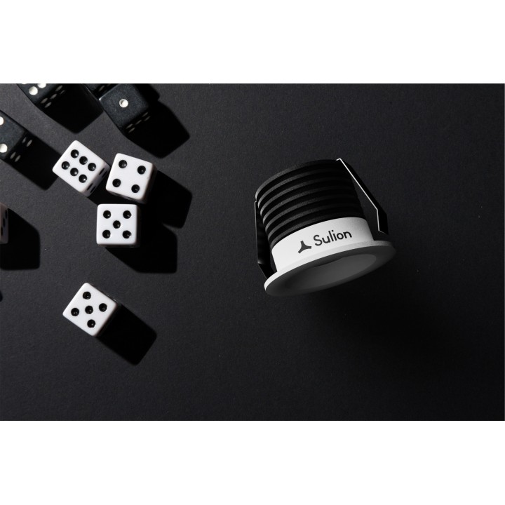 Empotrable DOTFIX LED 3W, 30mm fondo, blanco, 15° y 2700K| Sulion