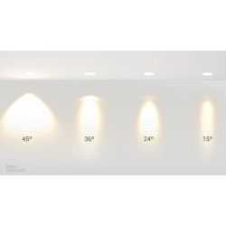 Empotrable DOTFIX LED 3W, 30mm fondo, blanco, 15° y 2700K| Sulion