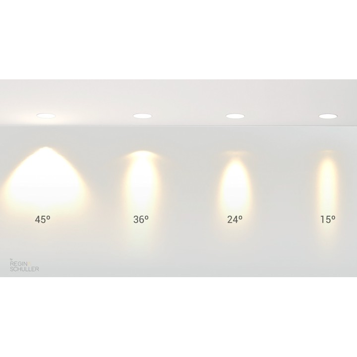 Empotrable DOTFIX LED 3W, 30mm fondo, blanco, 15° y 2700K| Sulion