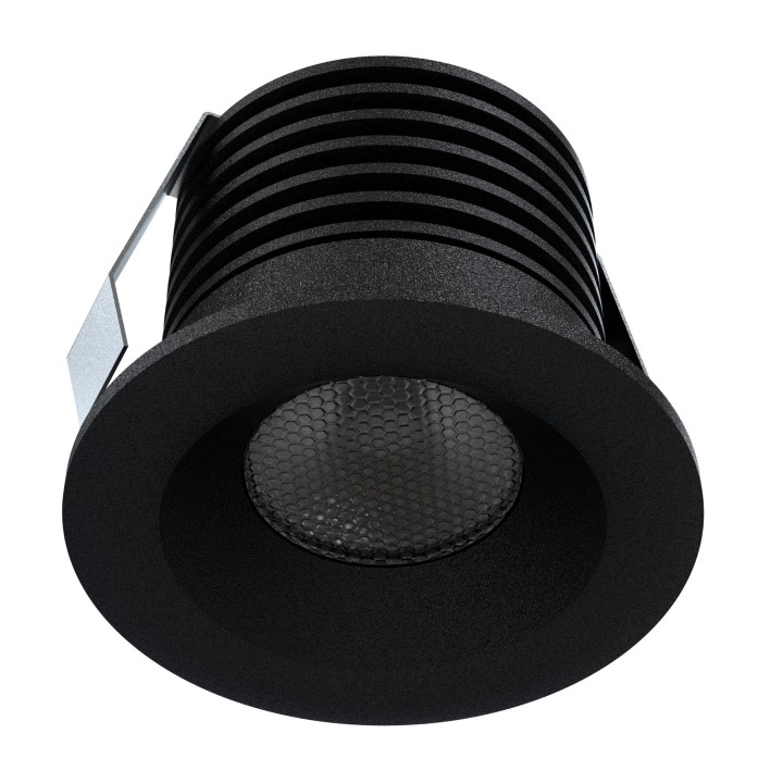 Empotrable DOTFIX LED 3W, 30mm fondo, negro, 24° y 2700K | Sulion