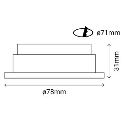 Aro redondo orientable VISIO para Módulo COB LED 11W en ABS | Sulion