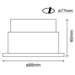 Aro redondo VISIO para Módulo COB LED 11W en ABS | Sulion