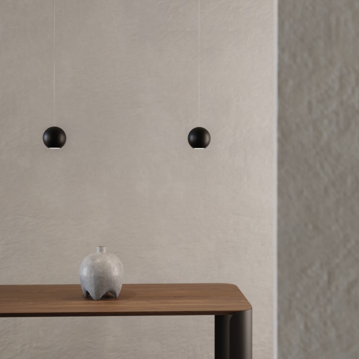 Lámpara de techo DOTY. Yeso en color negro. 1xGU10 | Sulion