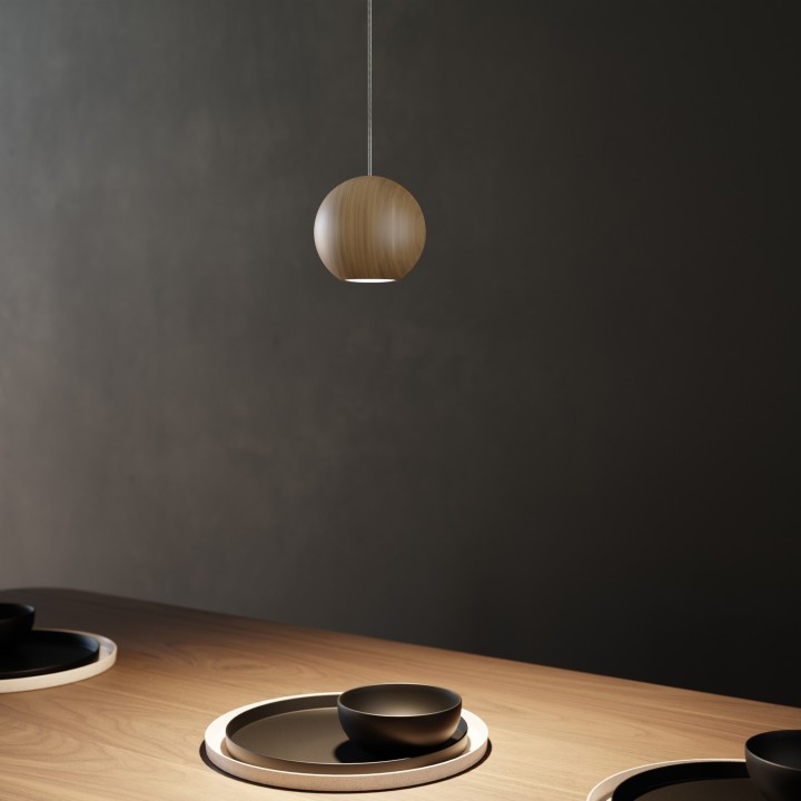 Lámpara de techo DOTY. Yeso con acabado madera. 1xGU10 | Sulion