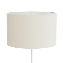 Sobremesa BASIC STYLO.Metal blanco y pantalla blanca.1xE27|Sulion