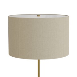 Sobremesa BASIC STYLO.Metal latón y pantalla natural.1xE27|Sulion