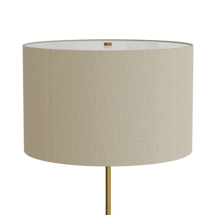 Sobremesa BASIC STYLO.Metal latón y pantalla natural.1xE27|Sulion