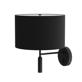 Aplique BASIC STYLO. Metal negro y pantalla negra.| Sulion