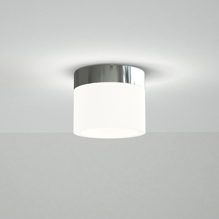 Plafón CONGO con difusor acrílico y acabado cromo. Ø10cm.LED 6W|Sulion