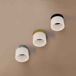 Plafón CONGO con difusor acrílico y acabado cromo. Ø10cm.LED 6W|Sulion