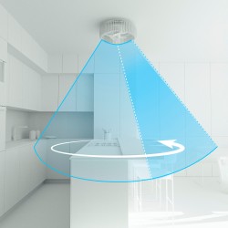 Ventilador de techo foNOabsorbente FONO con luz burdeos  - Sulion