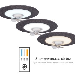 Ventilador de techo foNOabsorbente FONO con luz gris  - Sulion