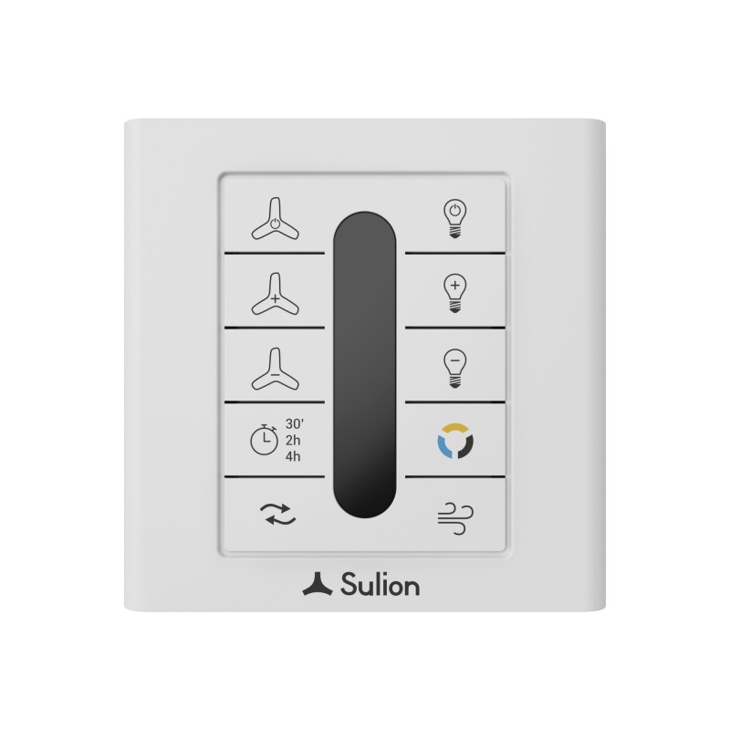 Mando de pared inalámbrico para ventiladores de techo marca Sulion