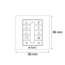 Mando de pared inalámbrico para ventiladores de techo marca Sulion