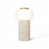 Sobremesa portátil MIMO VITA.Travertino beige.LED.13x13x22 cm | Sulion