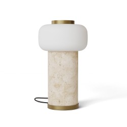 Sobremesa portátil MIMO VITA.Travertino beige.LED.13x13x22 cm | Sulion