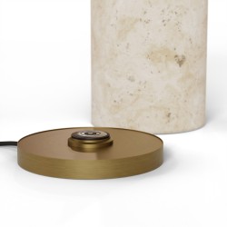 Sobremesa portátil MIMO VITA.Travertino beige.LED.13x13x22 cm | Sulion