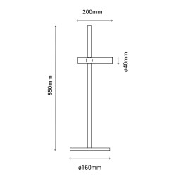 Sobremesa SIENA en acabado latón envejecido1xGU10.16x16x49.8cm|Sulion