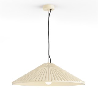 Lámpara de techo ELENA.Pantalla yeso color beige Ø 60cm.1xE27|Sulion