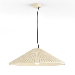 Lámpara de techo ELENA.Pantalla yeso color beige Ø 60cm.1xE27|Sulion