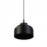 Lámpara de techo CARMEN. Metal acampanado negro y módulo negro. LED 9W