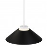 Lámpara de techo CARMEN. Metal cono negro y módulo blanco. LED 9W