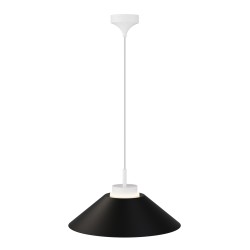 Lámpara de techo CARMEN. Metal cono negro y módulo blanco. LED 9W