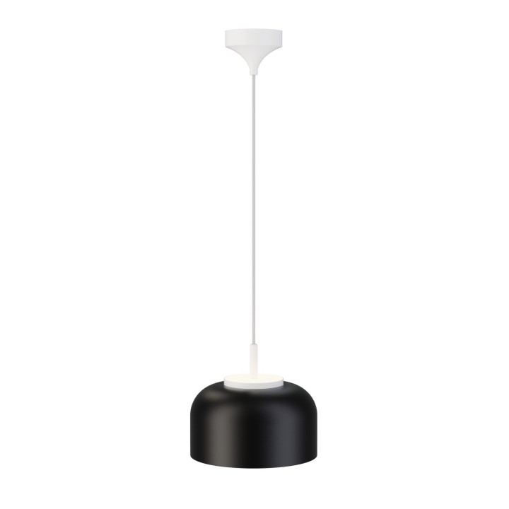 Lámpara de techo VALENTINA.Metal acampanado negro y módulo negro. 18W