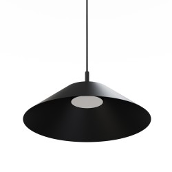 Lámpara de techo VALENTINA.Metal cono negro y módulo negro.LED 18W