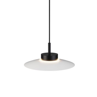 Lámpara de techo CARMEN. Metal plano S blanco y módulo negro. LED 9W