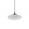 Lámpara de techo CARMEN. Metal plano S blanco y módulo negro. LED 9W