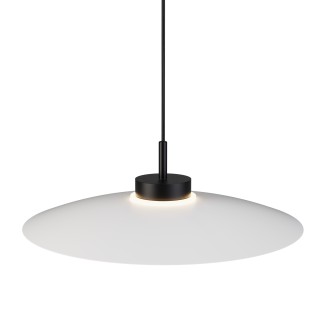 Lámpara de techo CARMEN. Metal plano acabado blanco y módulo negro. 9W