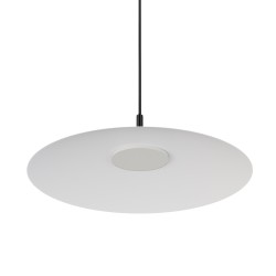 Lámpara de techo CARMEN. Metal plano acabado blanco y módulo negro. 9W