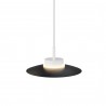 Lámpara de techo CARMEN. Metal plano S negro y módulo blanco. LED 9W