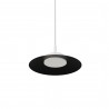Lámpara de techo CARMEN. Metal plano S negro y módulo blanco. LED 9W