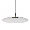 Lámpara de techo VALENTINA.Metal plano blanco y módulo negro.LED 18W
